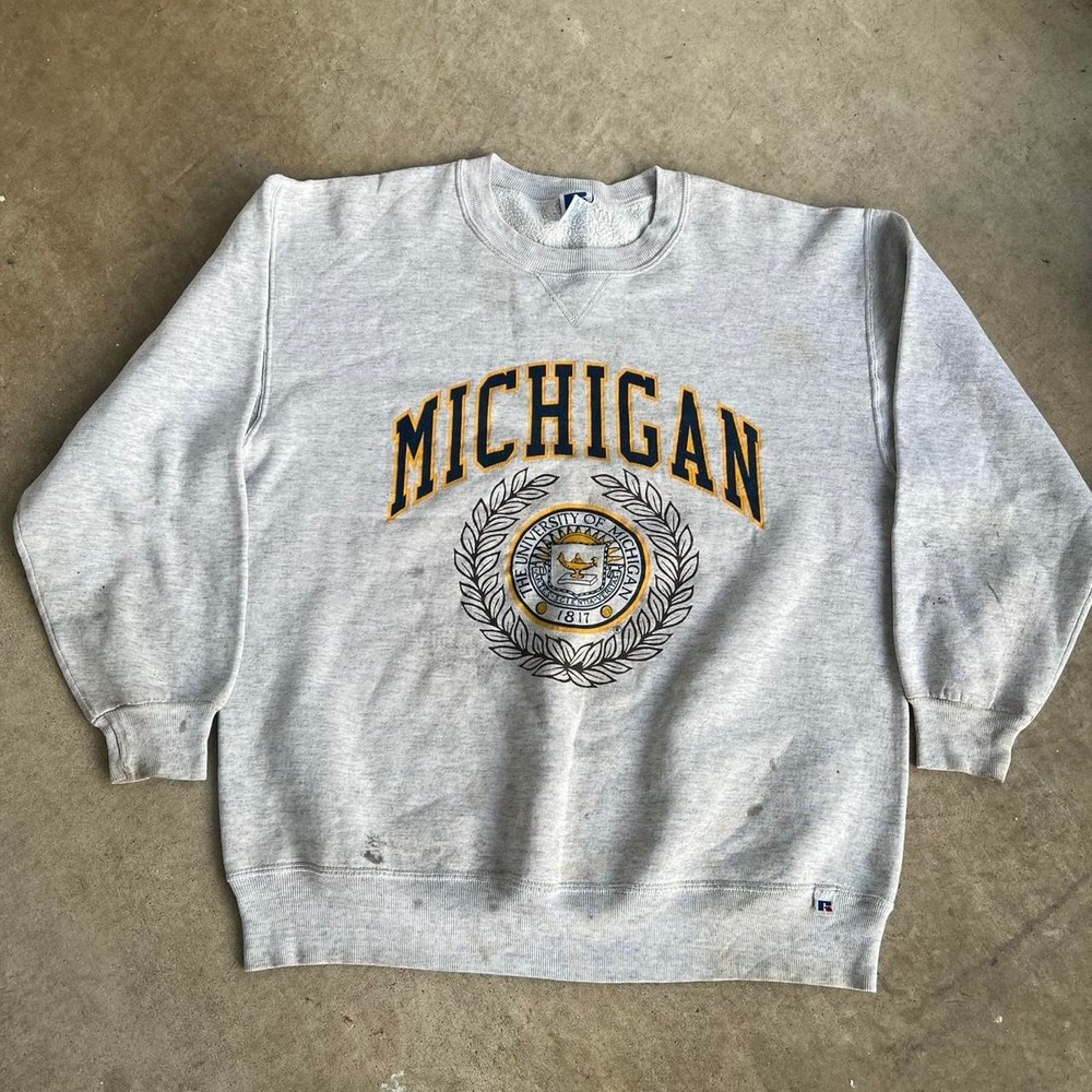 1990s Russel Tag Michigan University Crest Crewneck size XXL